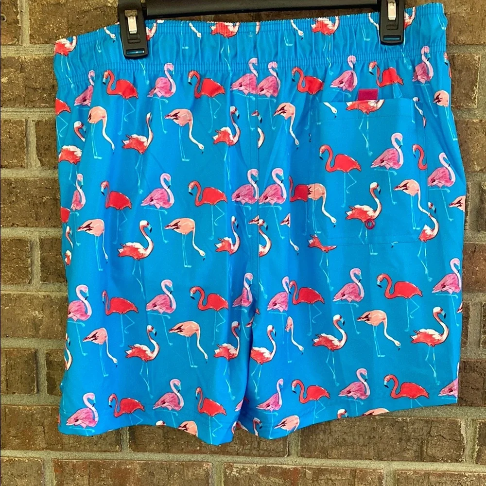 George Blue Flamingo Swim Trunks